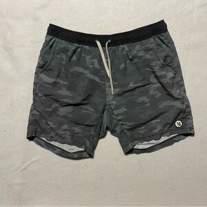 Vuori Black and Gray Camo Athletic Shorts